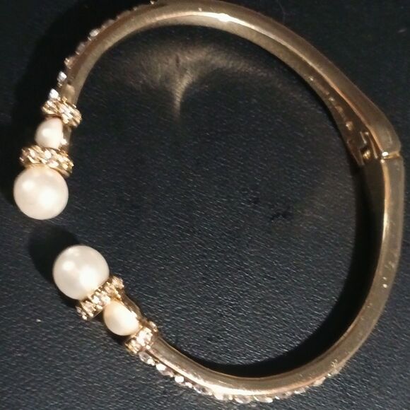 Anne Klein © Gold-Tone Hinged Bracelet | Classic Designer Fashion Jewelry - Picture 8 of 8